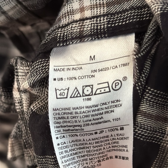 Banana Republic Men’s Plaid Flannel Button Down Sirt Size M - Picture 5 of 7